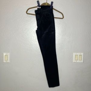 Loft Black Skinny Velvet Pants Ankle 26/2
